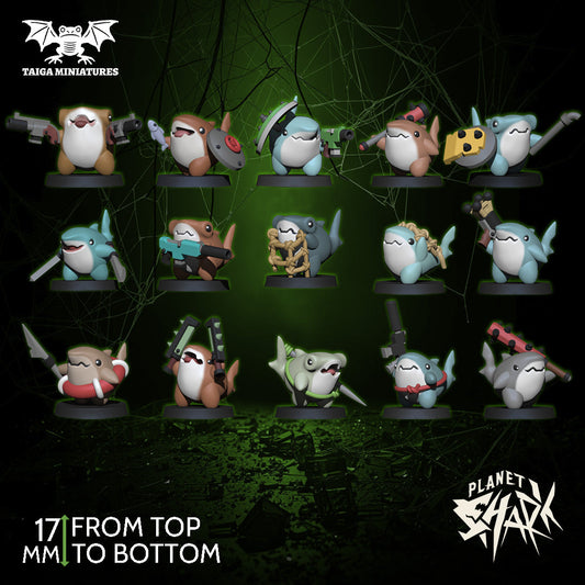 Planet Shark Set of 15 pups