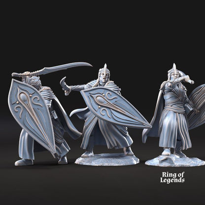 Set of 6 Galanthir Elves Sword and Shield