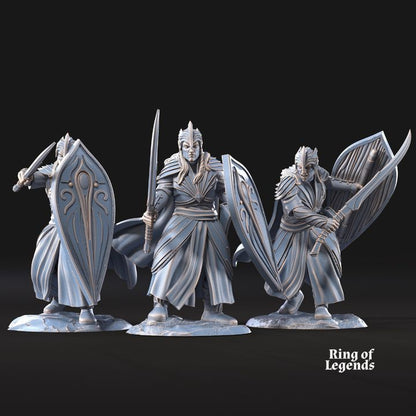 Set of 6 Galanthir Elves Sword and Shield