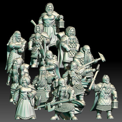 Set of 12 Dwarven Travellers