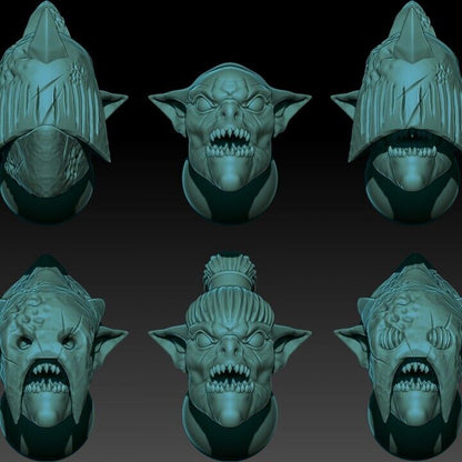Set of 6 Goblin with Sword an Shields