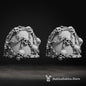 Set of 10 Skull and Chain Shoulder pads