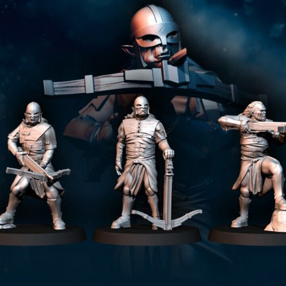 Set of 6 Blood-handed orcs with crossbows