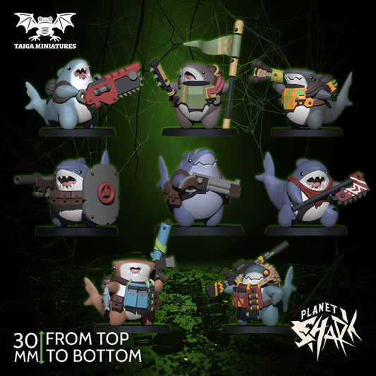 Planet Shark Set of 8 bulls set 2