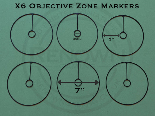 Set of 6 - 25mm Objective Markers for Middle Earth Strategy Battle Game
